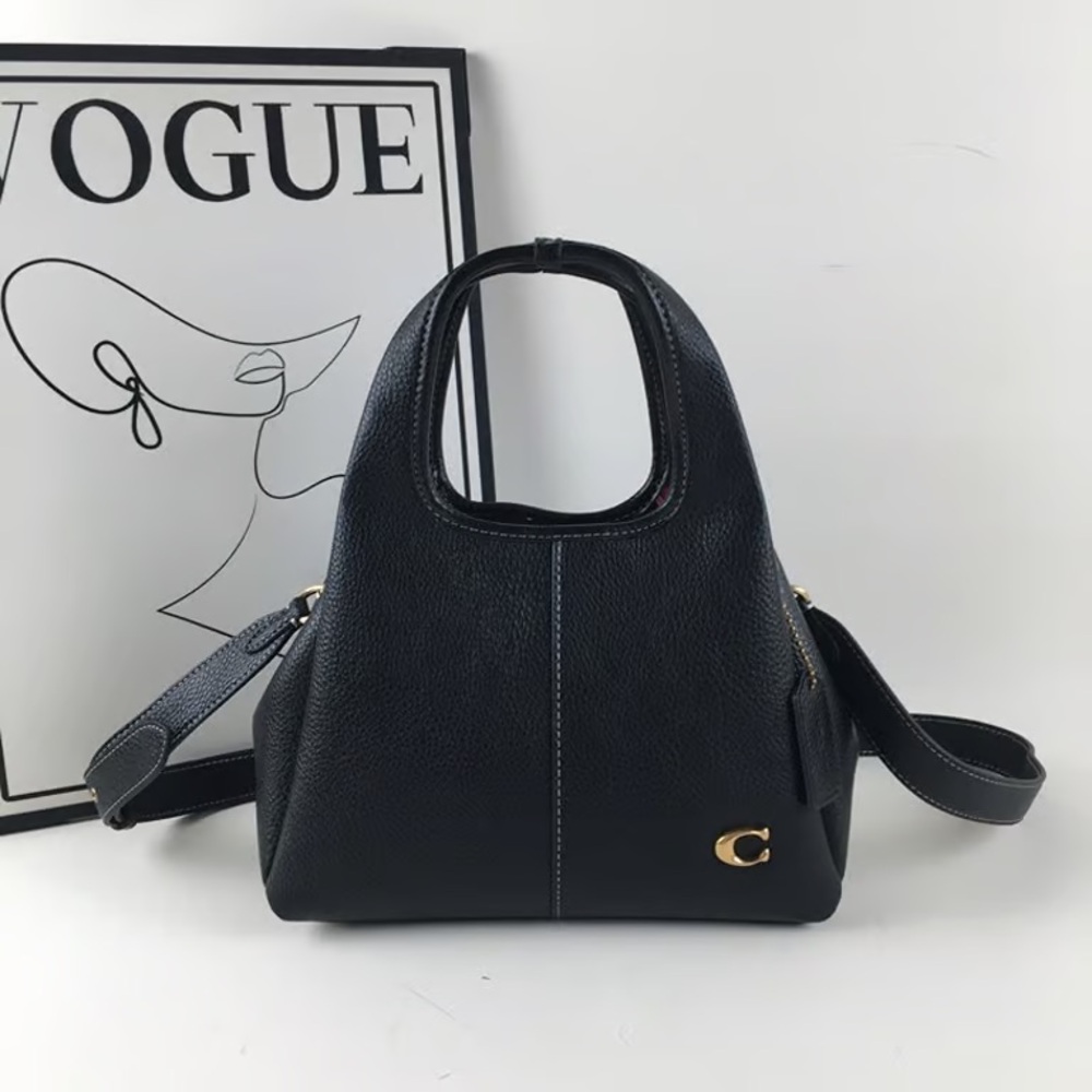 Coach Black Lana 23 Leather Hobo Bag with Gold Hardware - Picture 2 of 9